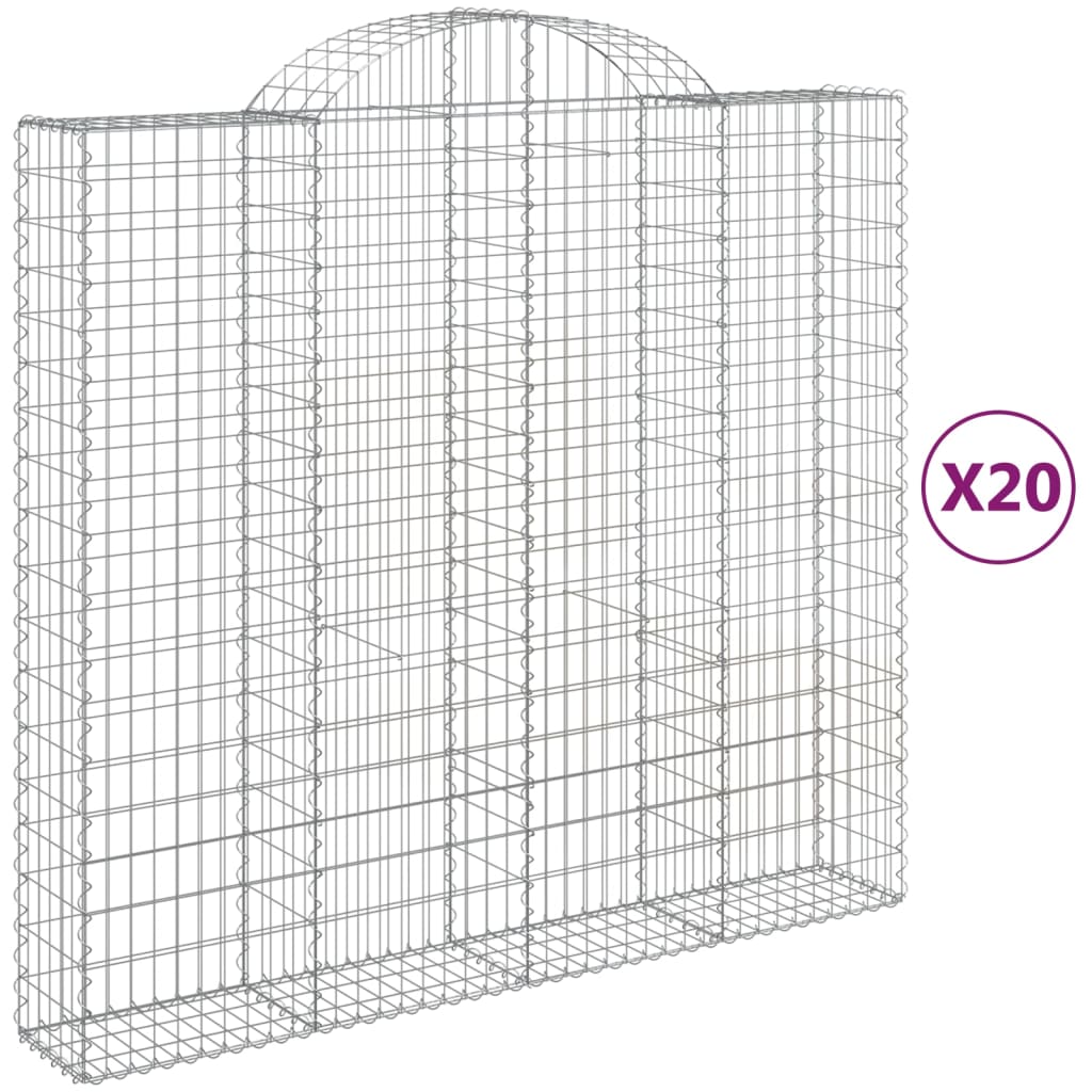 Schanskorven 20 st gewelfd 200x50x180/200 cm ijzer