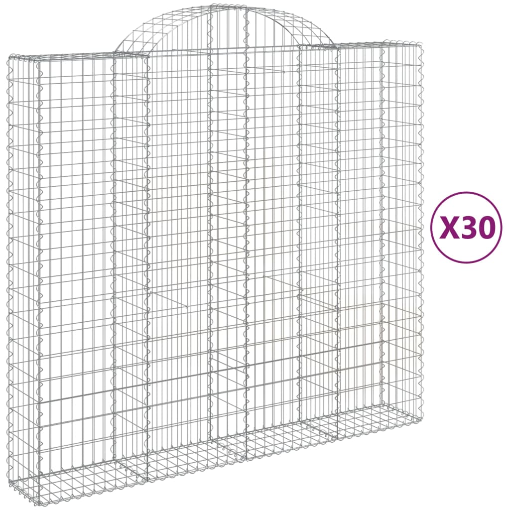 Schanskorven 30 st gewelfd 200x50x180/200 cm ijzer