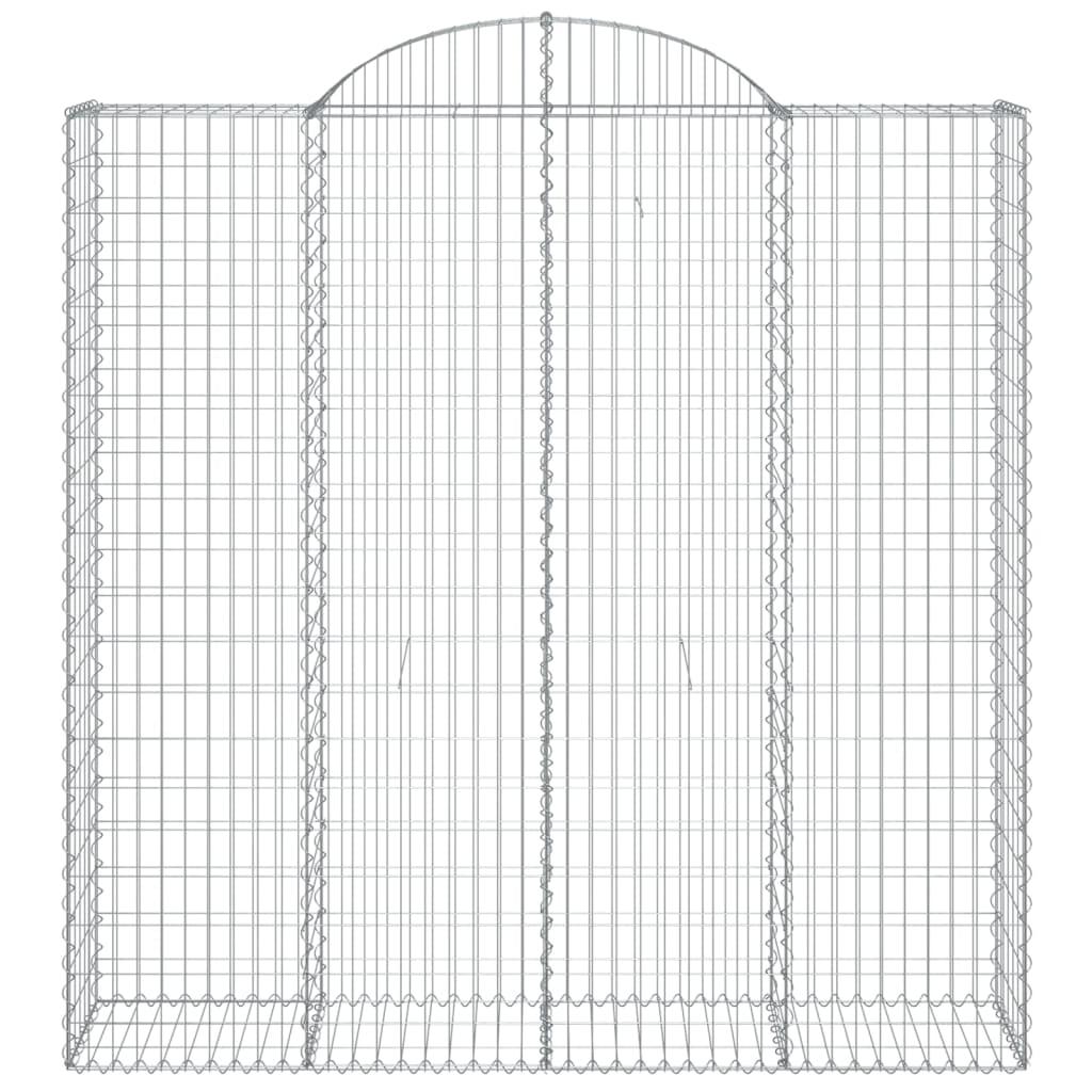 Schanskorven 2 st gewelfd 200x50x200/220 cm ijzer