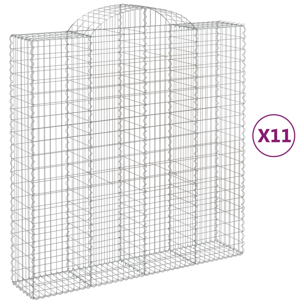 Schanskorven 11 st gewelfd 200x50x200/220 cm ijzer