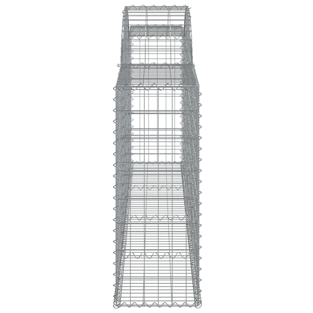 Schanskorven 3 st gewelfd 300x30x80/100 cm gegalvaniseerd ijzer