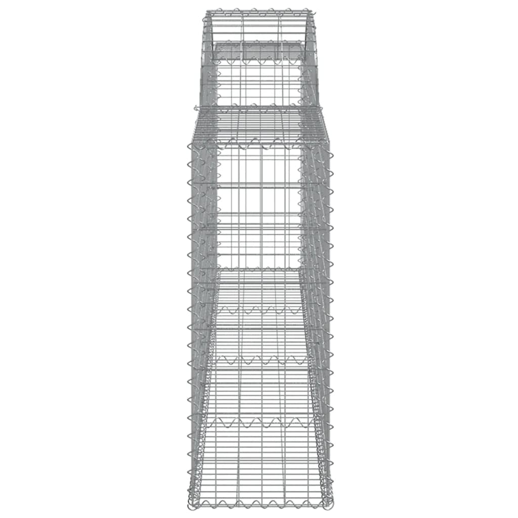 Schanskorven 5 st gewelfd 300x30x80/100 cm gegalvaniseerd ijzer