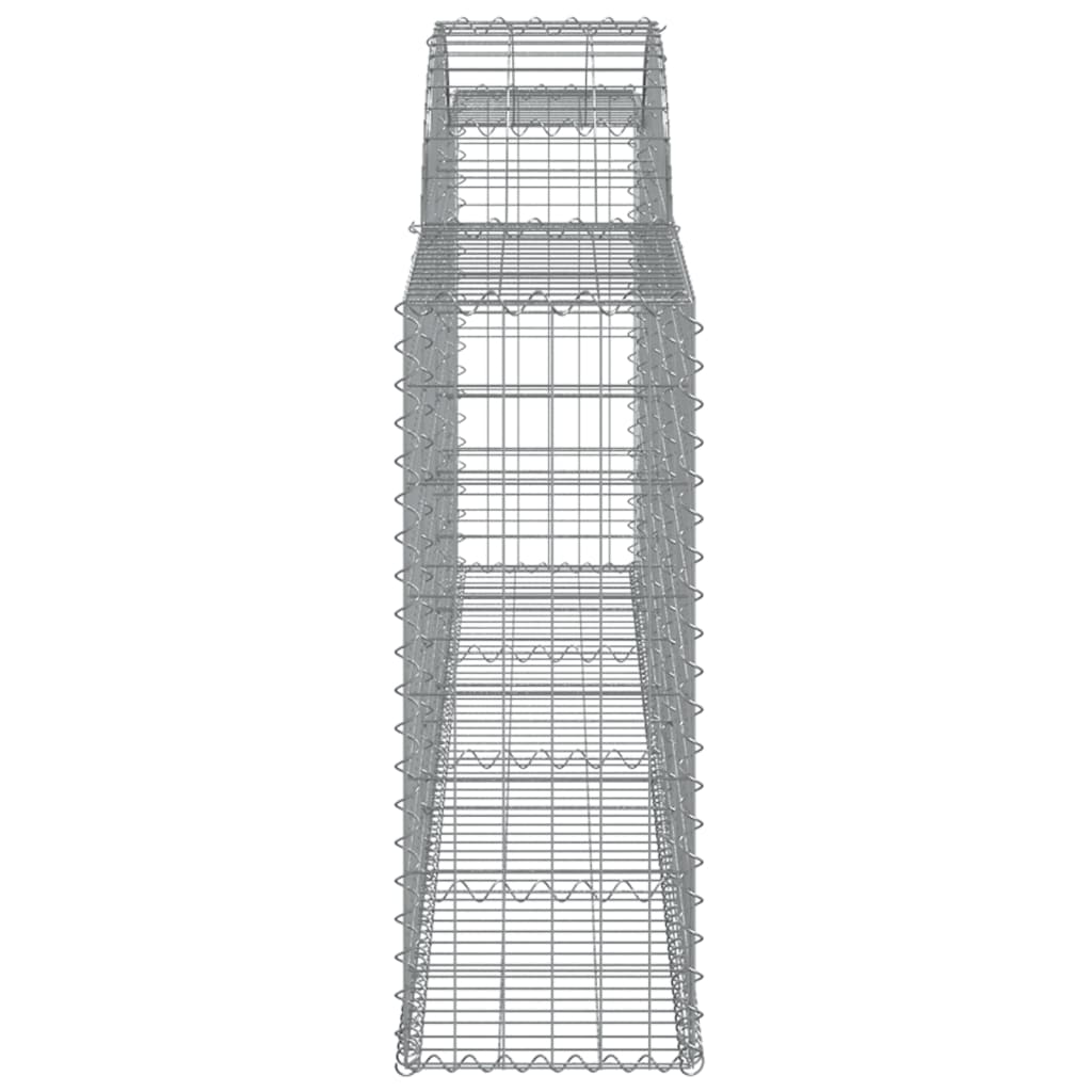 Schanskorven 9 st gewelfd 300x30x80/100 cm gegalvaniseerd ijzer