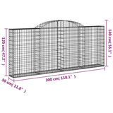 Schanskorven 10 st gewelfd 300x30x120/140 cm ijzer