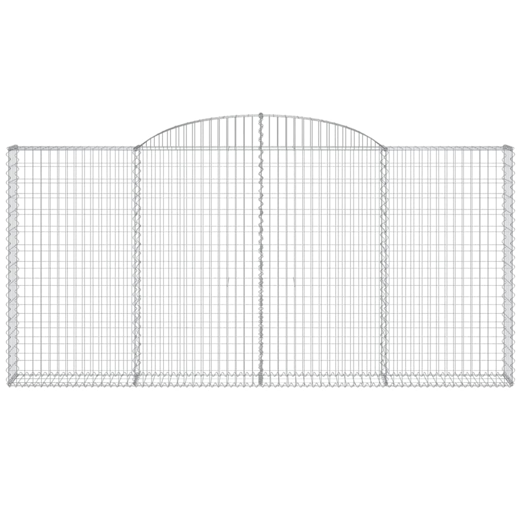 Schanskorven 4 st gewelfd 300x30x140/160 cm ijzer