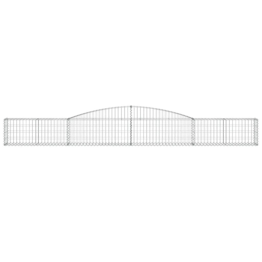 Schanskorven 4 st gewelfd 400x30x40/60 cm ijzer