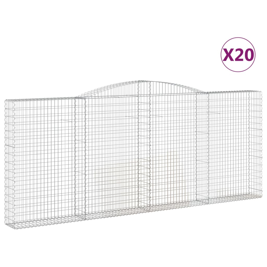 Schanskorven 20 st gewelfd 400x30x160/180 cm ijzer