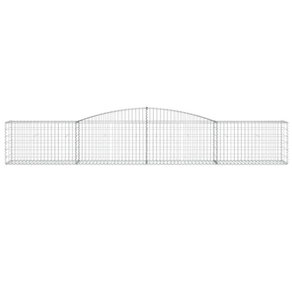 Schanskorven 20 st gewelfd 400x50x60/80 cm gegalvaniseerd ijzer