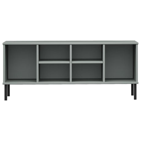 Schoenenrek met metalen poten OSLO 106x35x45 cm grenen grijs - AllerleiShop