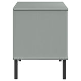 Schoenenrek met metalen poten OSLO 106x35x45 cm grenen grijs - AllerleiShop