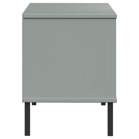 Schoenenrek met metalen poten OSLO 106x35x45 cm grenen grijs - AllerleiShop