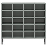 Schoenenrek met metalen poten OSLO 95x35x86 cm grenen grijs - AllerleiShop