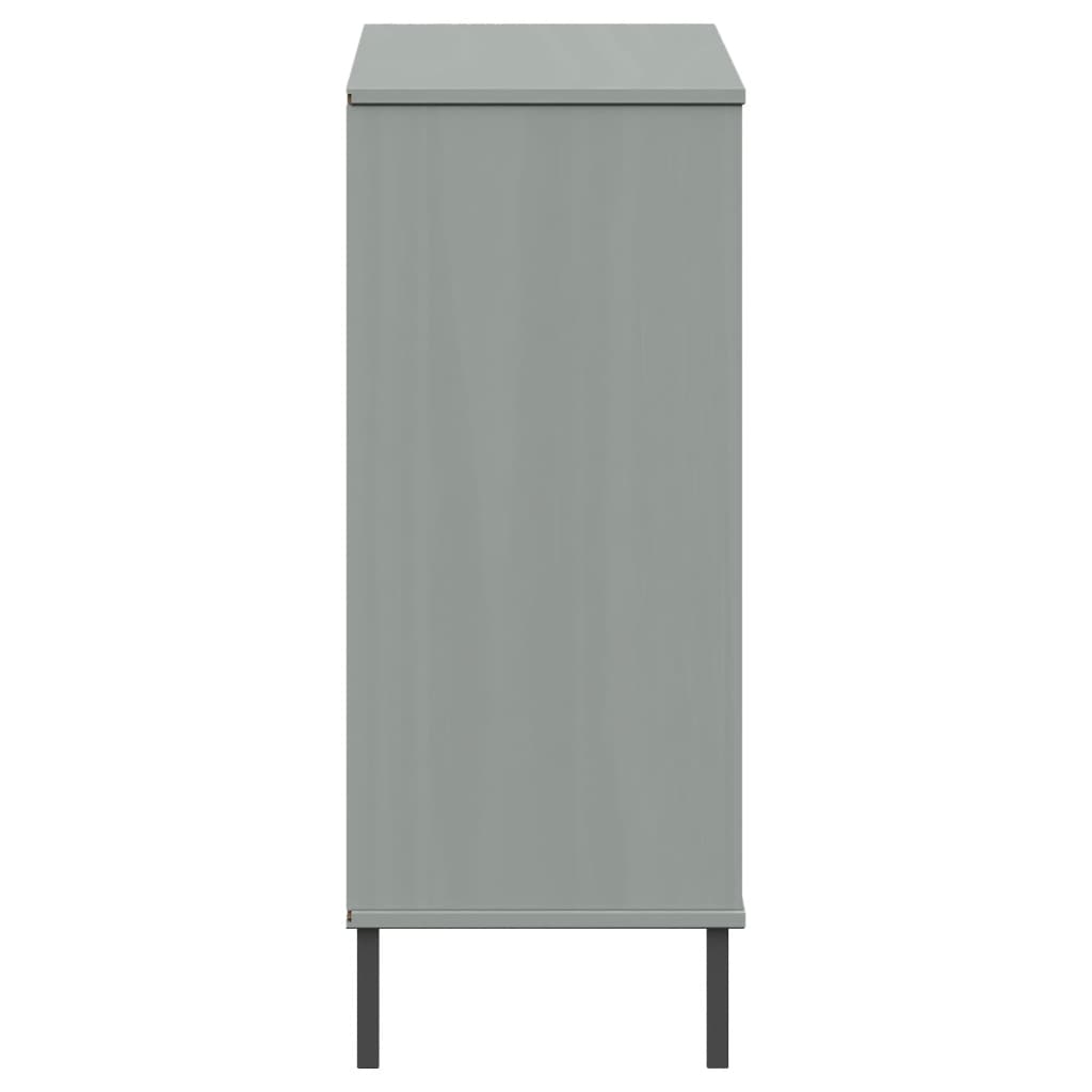 Schoenenrek met metalen poten OSLO 95x35x86 cm grenen grijs - AllerleiShop