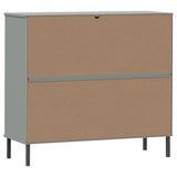 Schoenenrek met metalen poten OSLO 95x35x86 cm grenen grijs - AllerleiShop