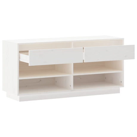 Schoenenkast 110x34x52 cm massief grenenhout wit - AllerleiShop