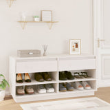 Schoenenkast 110x34x52 cm massief grenenhout wit - AllerleiShop