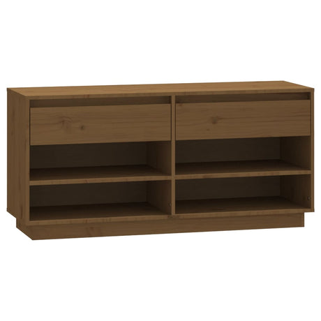 Schoenenkast 110x34x52 cm massief grenenhout honingbruin - AllerleiShop