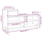 Schoenenkast 110x34x61 cm massief grenenhout - AllerleiShop