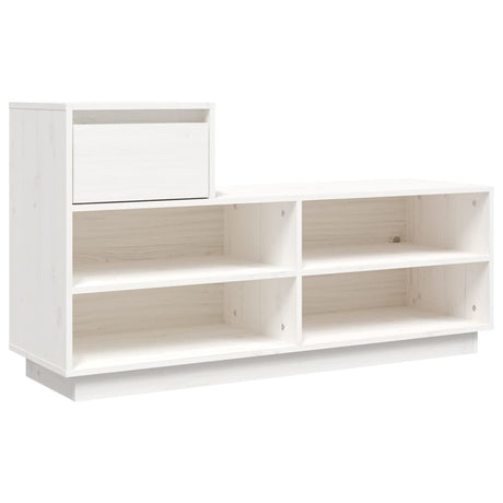 Schoenenkast 110x34x61 cm massief grenenhout wit - AllerleiShop