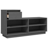 Schoenenkast 110x34x61 cm massief grenenhout grijs - AllerleiShop