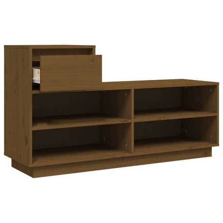 Schoenenkast 110x34x61 cm massief grenenhout honingbruin - AllerleiShop