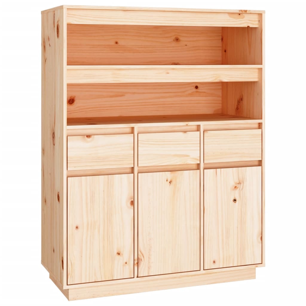 Hoge kast 89x40x116,5 cm massief grenenhout - AllerleiShop