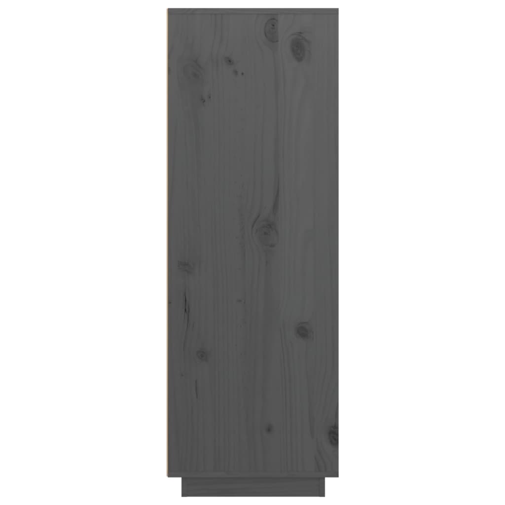 Hoge kast 89x40x116,5 cm massief grenenhout grijs - AllerleiShop