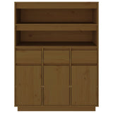 Hoge kast 89x40x116,5 cm massief grenenhout honingbruin - AllerleiShop