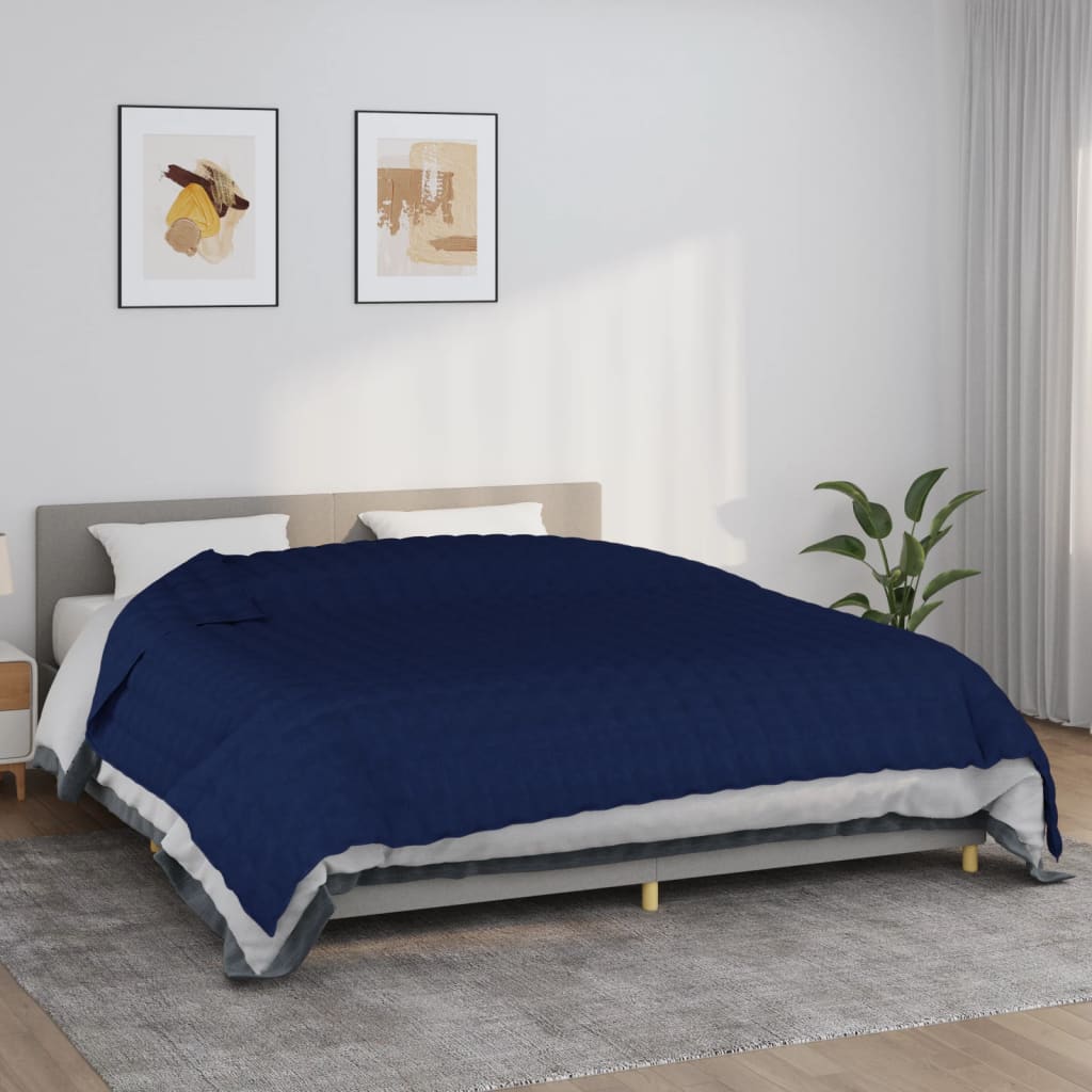 Verzwaringsdeken 220x260 cm 11 kg stof blauw - AllerleiShop