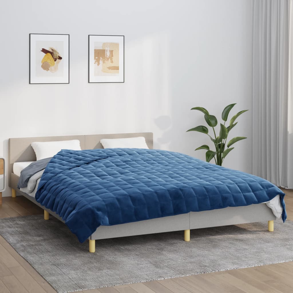 Verzwaringsdeken 200x225 cm 9 kg stof blauw - AllerleiShop