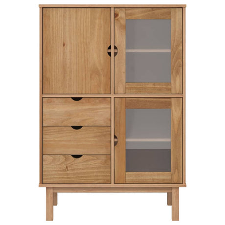 Hoge kast OTTA 85x43x125 cm massief grenenhout - AllerleiShop