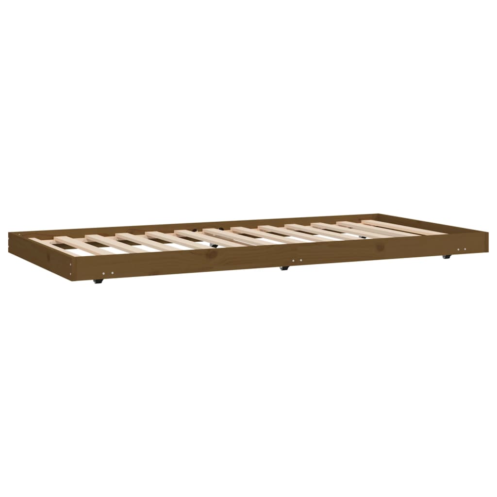 Bedframe 75x190 cm massief grenenhout honingbruin - AllerleiShop