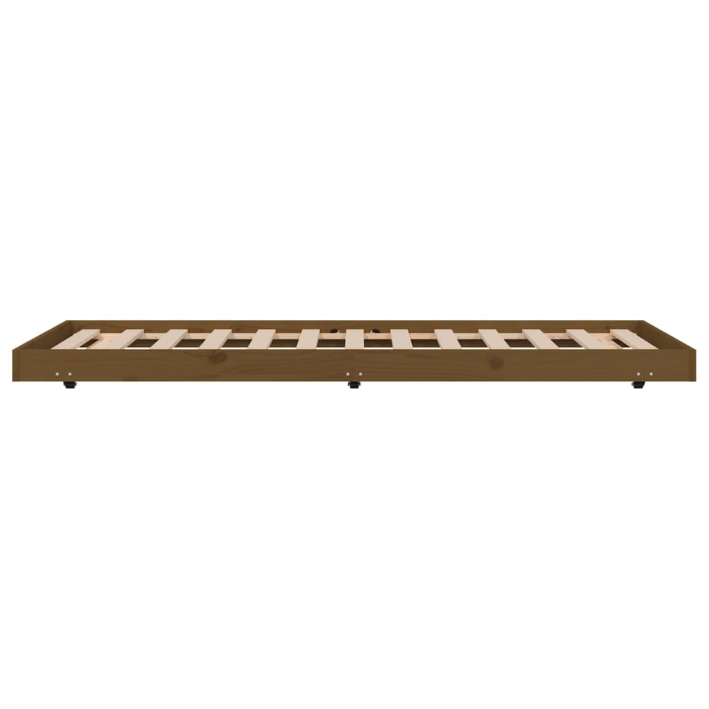 Bedframe 75x190 cm massief grenenhout honingbruin - AllerleiShop
