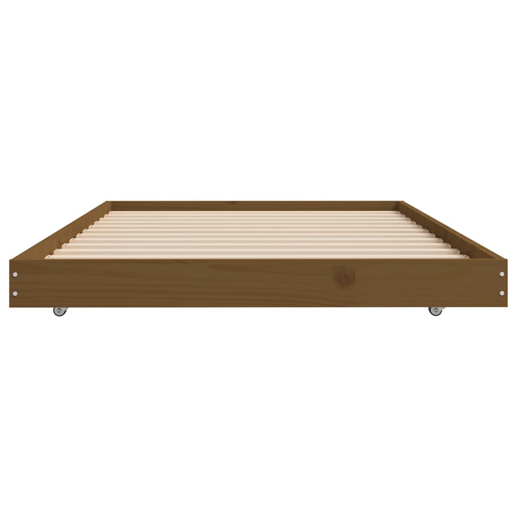 Bedframe 75x190 cm massief grenenhout honingbruin - AllerleiShop