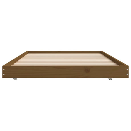 Bedframe 75x190 cm massief grenenhout honingbruin - AllerleiShop