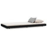 Bedframe 75x190 cm massief grenenhout zwart - AllerleiShop