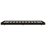 Bedframe 75x190 cm massief grenenhout zwart - AllerleiShop
