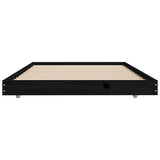 Bedframe 75x190 cm massief grenenhout zwart - AllerleiShop