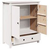 Hoge kast 83x41,5x100 cm massief grenenhout wit - AllerleiShop