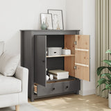 Hoge kast 83x41,5x100 cm massief grenenhout grijs - AllerleiShop