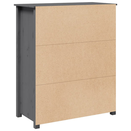 Hoge kast 83x41,5x100 cm massief grenenhout grijs - AllerleiShop