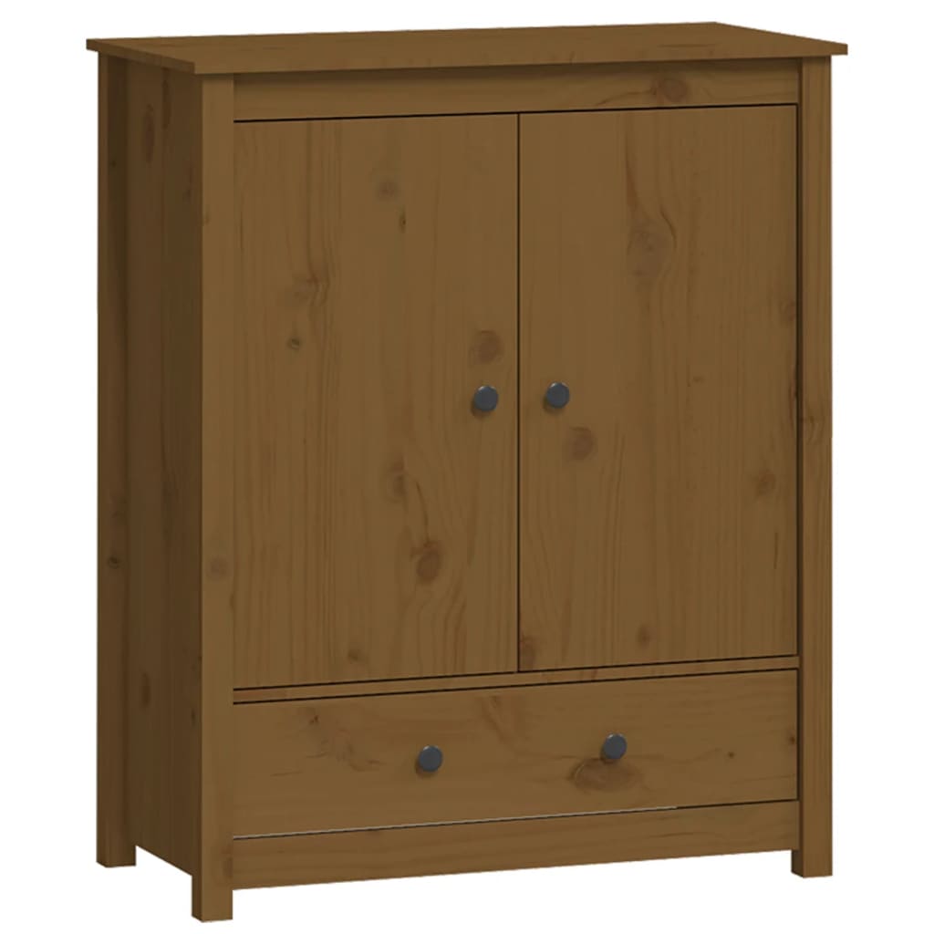 Hoge kast 83x41,5x100 cm massief grenenhout honingbruin - AllerleiShop