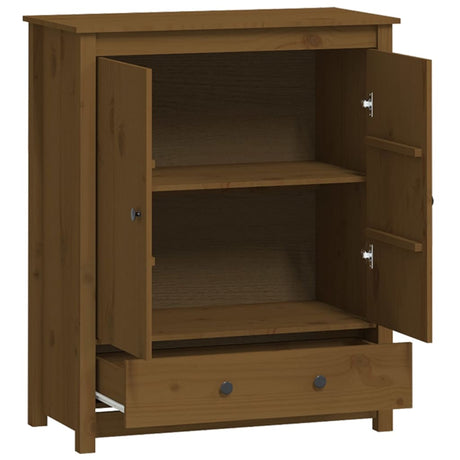 Hoge kast 83x41,5x100 cm massief grenenhout honingbruin - AllerleiShop