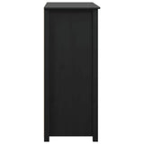 Hoge kast 83x41,5x100 cm massief grenenhout zwart - AllerleiShop