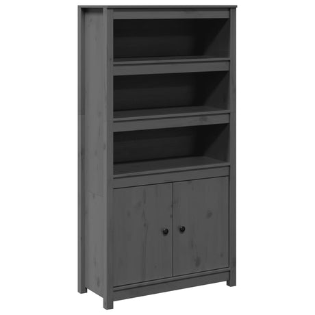 Hoge kast 80x35x154 cm massief grenenhout grijs - AllerleiShop