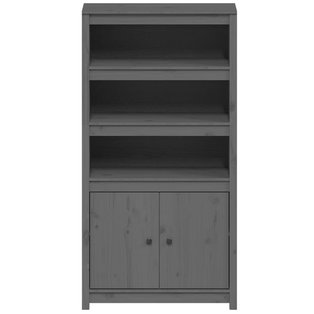 Hoge kast 80x35x154 cm massief grenenhout grijs - AllerleiShop