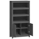 Hoge kast 80x35x154 cm massief grenenhout grijs - AllerleiShop