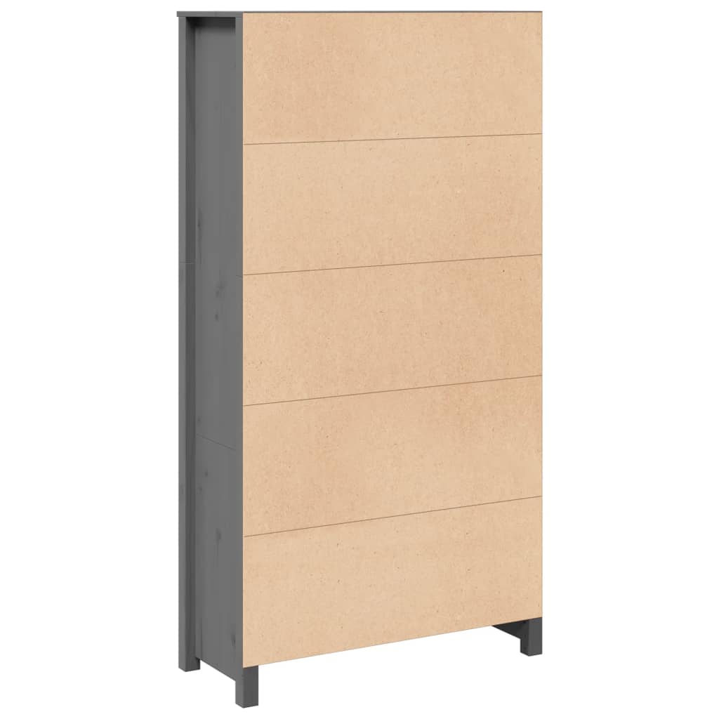 Hoge kast 80x35x154 cm massief grenenhout grijs - AllerleiShop