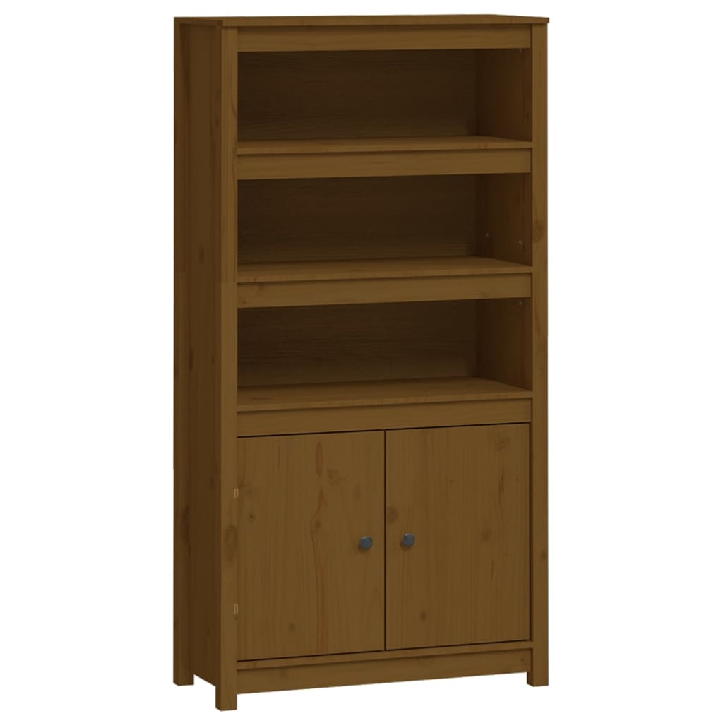 Hoge kast 80x35x154 cm massief grenenhout honingbruin - AllerleiShop