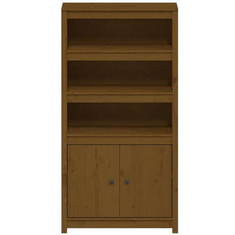 Hoge kast 80x35x154 cm massief grenenhout honingbruin - AllerleiShop